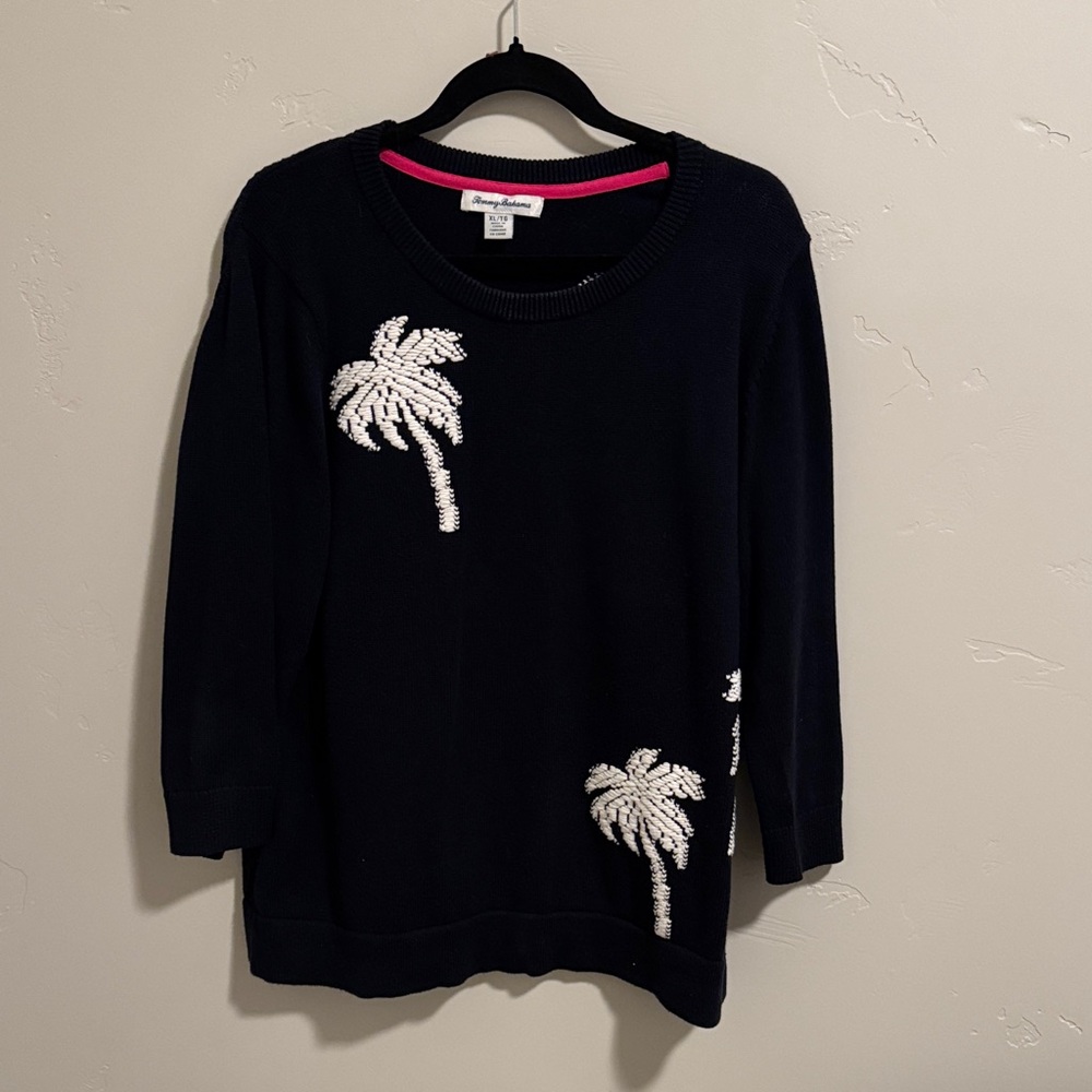 Tommy Bahama palm tree 98% cotton sweater